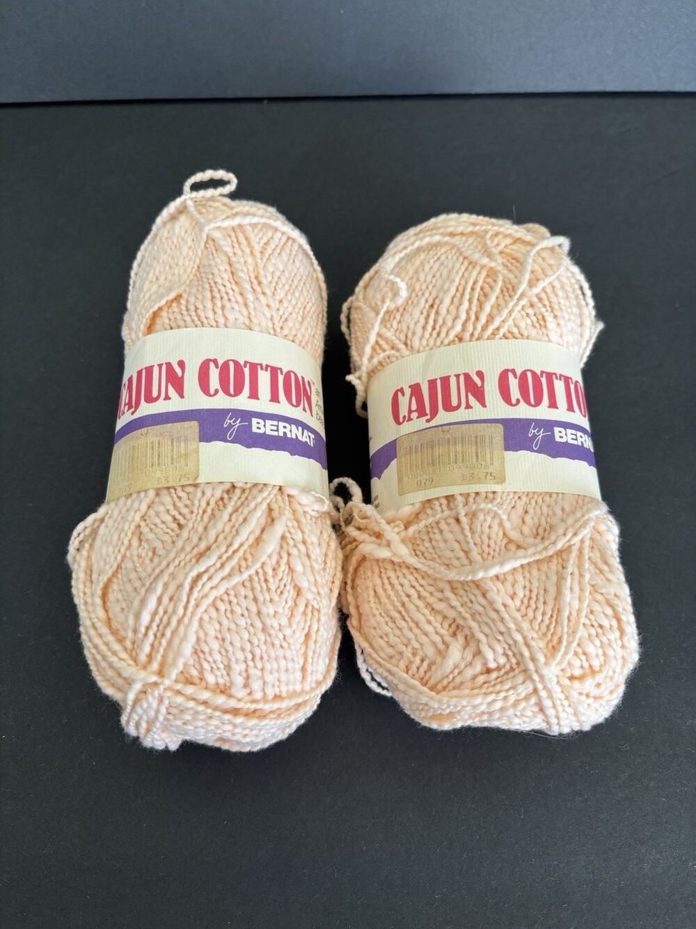Cajun Cotton By Bernat 36347 PEACH 2 Packs 180 Yards Each- NEW